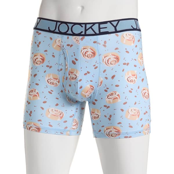 Mens Jockey Sticky Buns & Coffee Beans Boxer Briefs - Light Blue - image 
