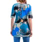 Womens 24/7 Comfort Apparel Paisley Elbow Sleeve Tunic Top - image 2