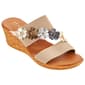 Womens Italian Shoemakers Flowers Wedge Sandals - image 1