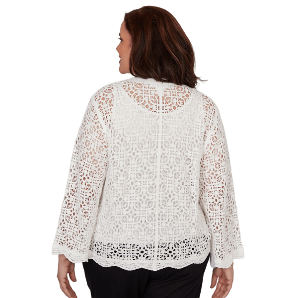 Plus Size Skye’s the Limit Sunny Blue Skies Lace Cardigan