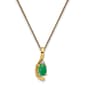Gemstone Classics&#40;tm&#41; 14kt. Yellow Gold Green Emerald Necklace - image 1