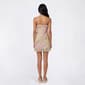 Juniors Pink Rose Floral Chiffon Ruffle Trim Skater Dress -Floral - image 2