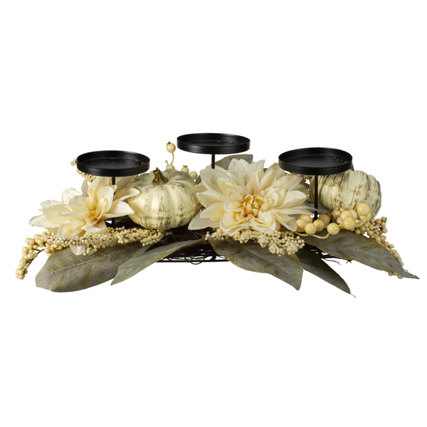 Northlight Dahlia Fall Harvest Candle Holder Centerpiece