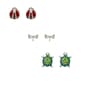 Freedom Butterfly Lady Bug & Turtle Earrings Set - image 1