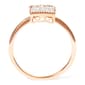 Haus of Brilliance 10kt. Rose Gold 1/3ctw. Diamond Square Ring - image 4