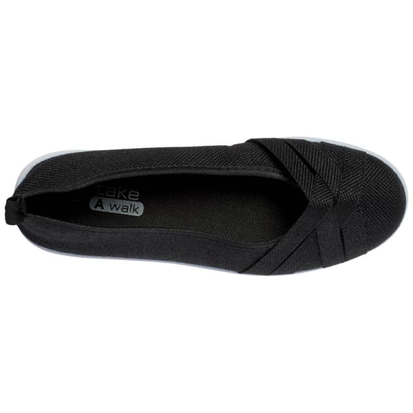 Womens Take A Walk Criss Cross Tweed Flats