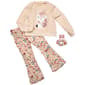 Girls (4-6x) BTween® 2pc. Velour Crew & Cozy Flare Leggings Set - image 2