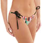 Juniors California Sunshine Patchwork Side Tie Swim Bottoms - image 1