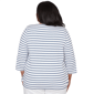 Plus Size Alfred Dunner Classics 3/4 Sleeve Stripe Bird Blouse - image 2