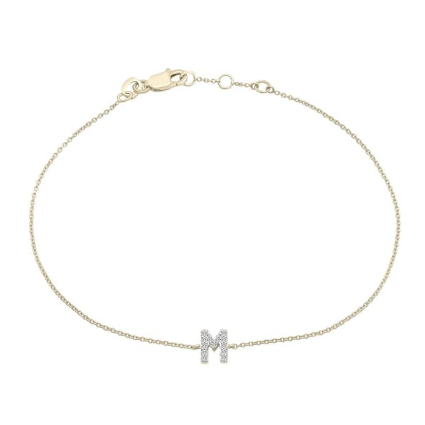 Diamond Classics(tm) 1/20ctw. Diamond Initial M Bracelet - image 