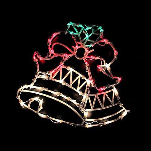Northlight Seasonal 18in. Pre-Lit Bell Christmas Silhouette