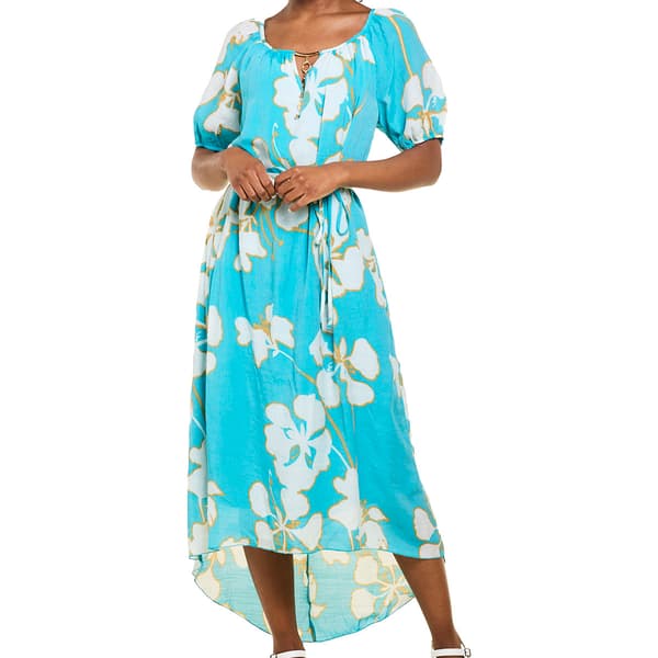 Womens Mlle Gabrielle Puff Sleeve Necklace Dress