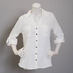 Juniors A. Byer Button Front Portofino Blouse
