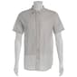 Mens Natural Blue by Visitor Mini Stripe Button Down Shirt -White - image 1