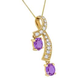 Haus of Brilliance 14kt. Yellow Gold Purple Sapphire Pendant