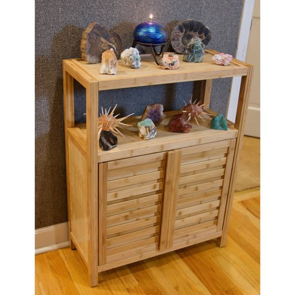 eccostyle&#8482; Solid Bamboo Spa or Bath 2 Door Utility Cabinet