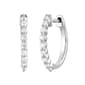 Nova Star® Sterling Silver Lab Grown Diamond Hoop Earrings - image 2