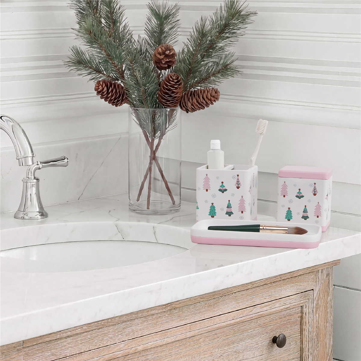 Avanti Frosted Fir 3pc. Bath Accessory Set