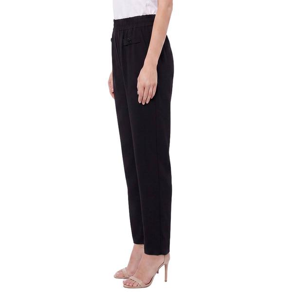 Womens NY Collection Pull On Solid Straight Leg Pants