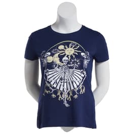 Juniors Hybrid Promotions Celestial Skeleton Graphic Tee