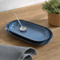 Sango Resona Blue/Black Large Ceramic Serving Platters - Set of 2 - image 3