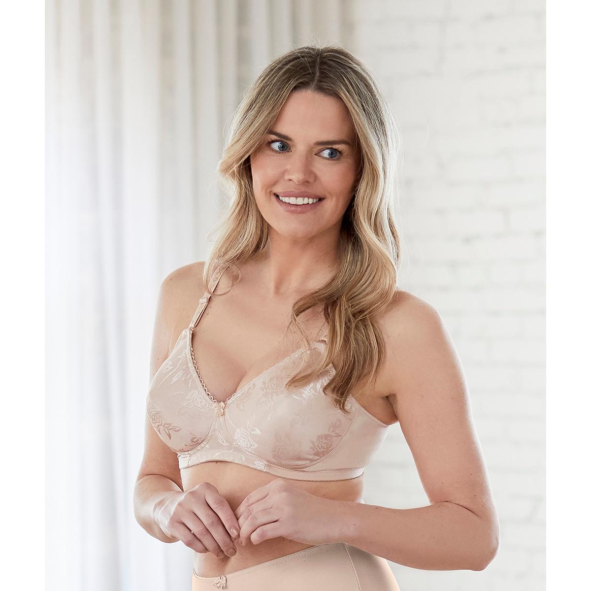 Womens Bestform Floral Jacquard Wire-Free Soft Cup Bra...