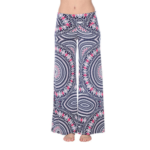 Womens White Mark Geometric Print Palazzo Pants - image 