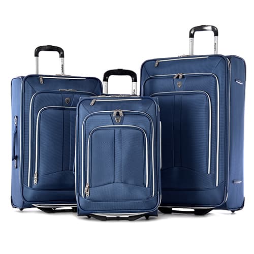 Olympia USA 3pc. Hamburg Upright Luggage Set-Navy - image 