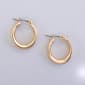 Napier Gold Tone Medium Concave Hoop Earrings - image 1