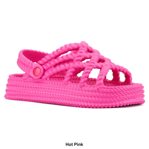 Womens Olivia Miller Jazzy Platform Slingback Sandals