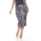 Plus Size White Mark Jordan Midi Pencil Skirt-Multi/Paisley - image 1