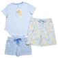 Womens Jaclyn  3pc Short Sleeve Citrus Short Pajama Set - image 1