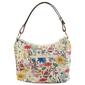DS Fashion NY Double Zip Convertible Floral Hobo - image 4