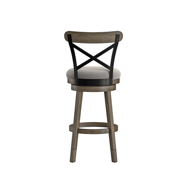 HH2 Home Reid Wood Adjustable Height Swivel Stool