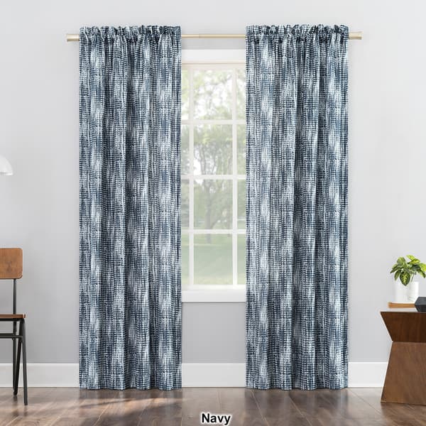 Aran Sweater-Look Room Darkening Printed Rod Pocket Curtains