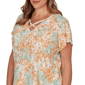 Plus Size Emaline Key Items Short Sleeve Textured Abstract Blouse - image 4