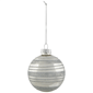 Northlight 4ct. Silver Stripes Christmas Shiny Glass Ornaments - image 4