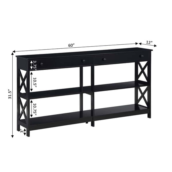 Convenience Concepts Oxford 3-Tier Console Table