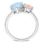 Gemstones Classics™  Sky Blue Topaz & Morganite Toi et Moi Ring - image 3