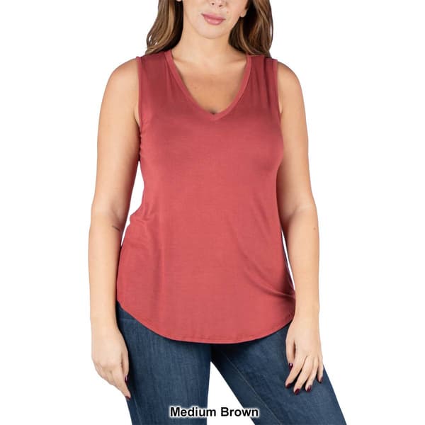 Plus Size 24/7 Comfort Apparel V-Neck Tank Top
