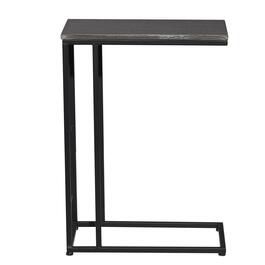 9th & Pike&#174; Black Metal and Wood Contemporary Accent Table