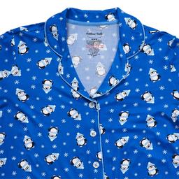Womens Pillow Talk Long Sleeve Winter Penguin Pajama Set