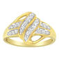Loveblooms&#40;tm&#41; Yellow Gold 1/4ctw. Diamond Bypass Ring - image 1