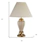 HomeRoots 27in. Ivory and Gold Ceramic Urn Table Lamp - image 3