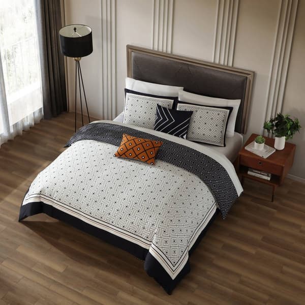 Bebejan® Geometric Cotton 5pc. Reversible Comforter Set