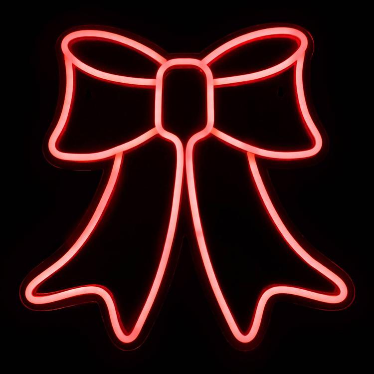 Northlight Seasonal 15in. LED Neon Bow Christmas Window Decor