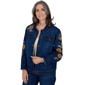 Petite Alfred Dunner Tuscany Sunflower Embroidered Denim Jacket - image 3