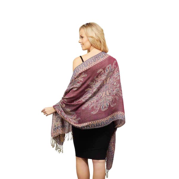 Womens Soxygen Paisley Pashmina Scarf - Violet