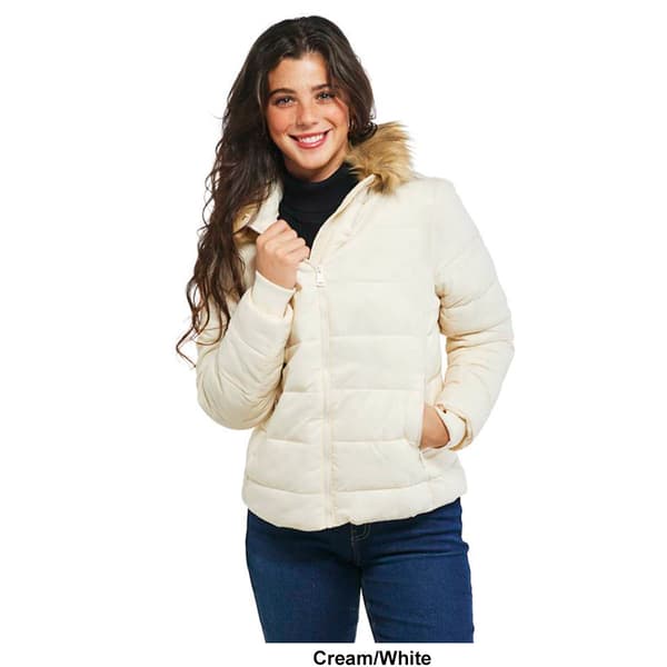 Essential faux fur hot sale hooded down coat