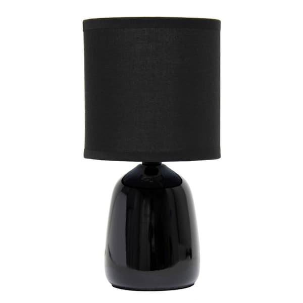 Simple Designs 10in. Traditional Ceramic Thimble Table Lamp - image 